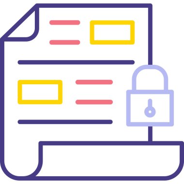 Güvenlik. Web simgesi basit illüstrasyon