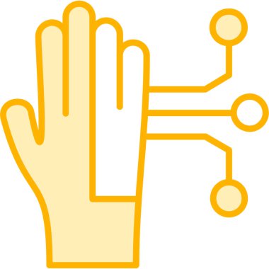 El hareketi parmak simgesi ana hat biçiminde