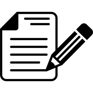 kalem vektör illüstrasyonlu belge