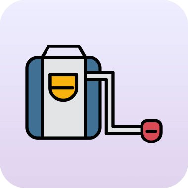 çanta vektör renk çizgisi simgesi