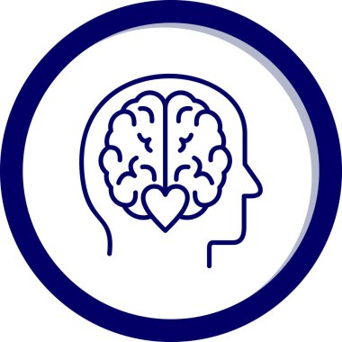 beyin ikonu vektör illüstrasyonu