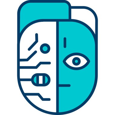 Maske. Web simgesi basit illüstrasyon