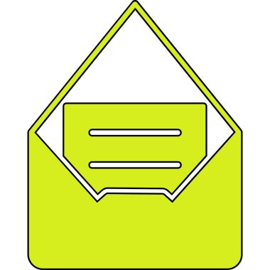 e- posta zarfı ileti simgesi doldurulmuş özet biçimi