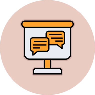 Sohbet web simgesi, illüstrasyon