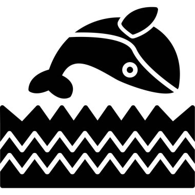 Balık simgesinin vektör illüstrasyonu