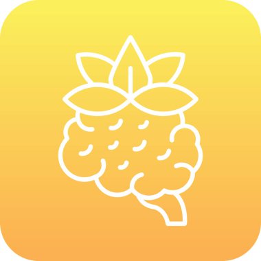 Bir yaprağın sarı çizgi simgesinin gösterimi