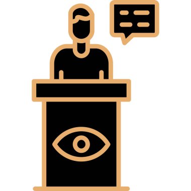 konferans hoparlörü renk ana hatları vektörü