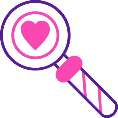 Aşk kalp aşk simgesi dolgulu dış hatlar tarzında