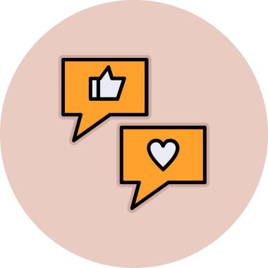 Kalp ikonu vektör illüstrasyonu