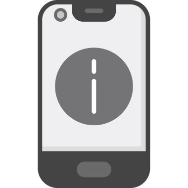 Cep telefonlu bir telefon. basit vektör