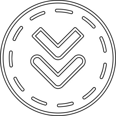 Para para birimi simgesi ana hat biçiminde