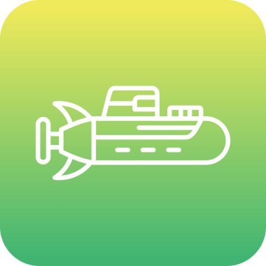 denizaltı ağ simgesi basit vektör çizimi