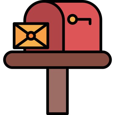 posta kutusu simgesi vektör illüstrasyonu