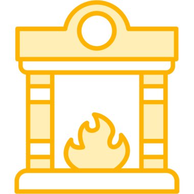 Yangın. Web simgesi basit tasarım