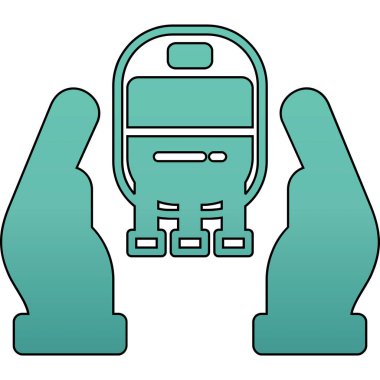 Basit vektör illüstrasyon seyahat çantası