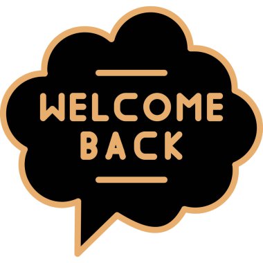 Beyaz arka planda tekrar hoş geldin tabelası. vektör illüstrasyonu.