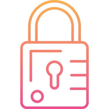 Asma kilit modern simgesinin vektör illüstrasyonu