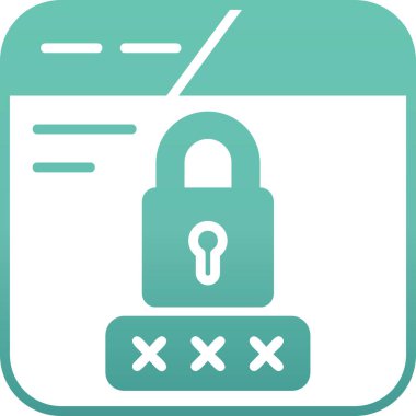 asma kilit ikon vektör çizimi