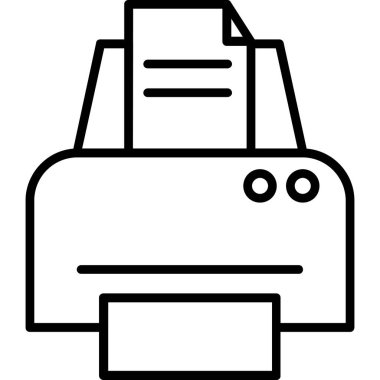 Yazıcı Vektör Simgesi İllüstrasyonu