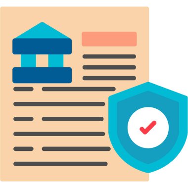 sözleşme ikonu vektör illüstrasyonu