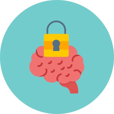 beyin ikonu vektör illüstrasyonu