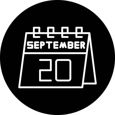 Takvim simgesinin vektör illüstrasyonu