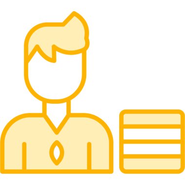 İş adamı ikonu. vektör illüstrasyonu