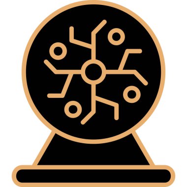 Siyah simgesi olan bir arkaplanın vektör çizimi