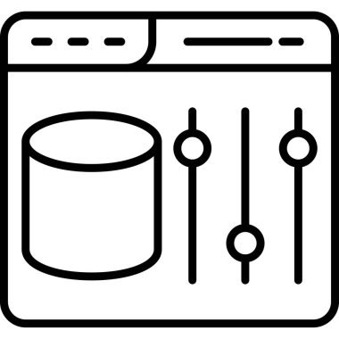 Mutfak gereçleri simgesi, taslak biçim