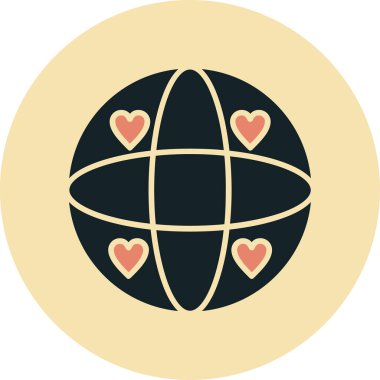 Modern b 'nin vektör illüstrasyonu dünyanın ikonundan yoksundur