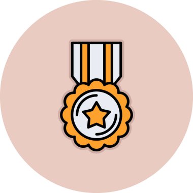 Madalya. Web simgesi basit illüstrasyon