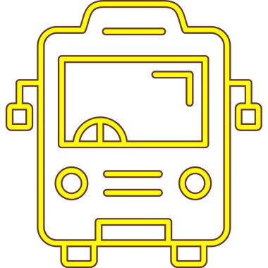 otobüs durağı simge vektör çizim