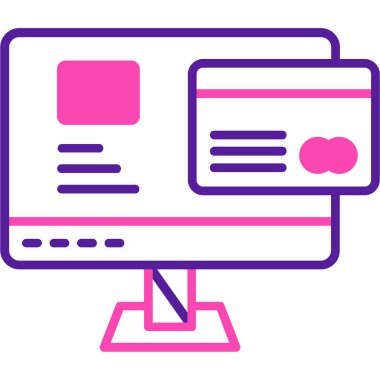 Bilgisayar. Web simgesi basit illüstrasyon