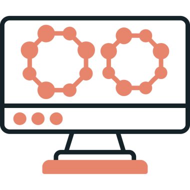 Bilgisayar kutsal kişilerin resmi. Düz tasarım stili