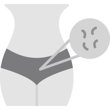 Beyaz arkaplan vektör illüstrasyonunda izole edilmiş modayı takip eden kadın gövdesi simgesi