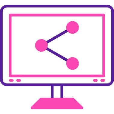 Bilgisayar. Web simgesi basit illüstrasyon