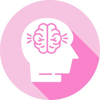 Beyin. Web simgesi basit illüstrasyon