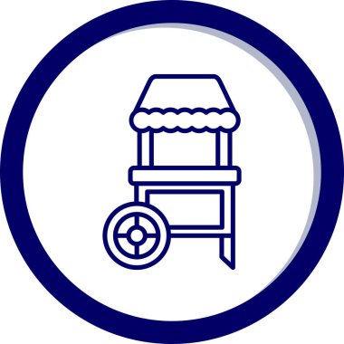 El arabası. Web simgesi basit tasarım