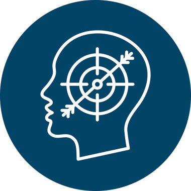 Hedef simge soyut arkaplanda izole edildi