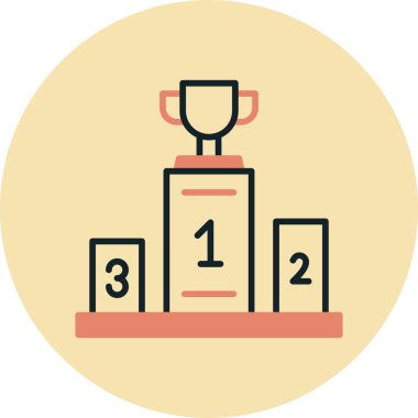 Trophy Kupası düz kutsal kişilerin resmi, vektör çizim