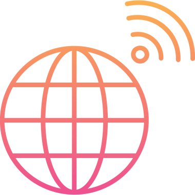 küresel Internet simge vektör çizim