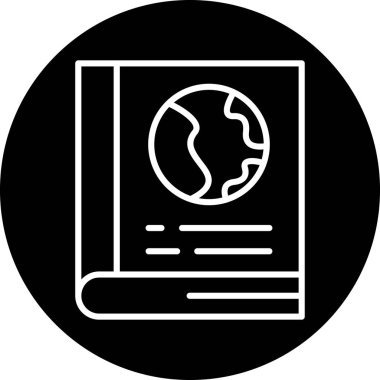 Dünya haritası simgesinin vektör illüstrasyonu