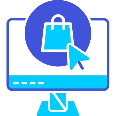 Alışveriş. Web simgesi basit illüstrasyon