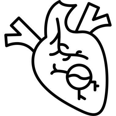 Kalp. Web simgesi basit illüstrasyon