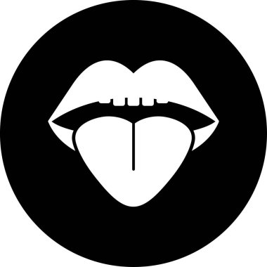 Kadın dudak simgesi, basit tarzı