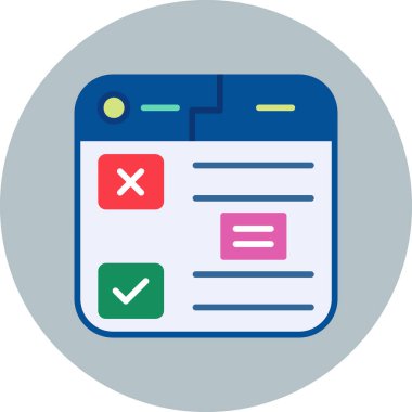 Kontrol listesi. Web simgesi basit tasarım