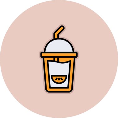 Modern kahve fincanı simgesinin vektör çizimi