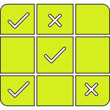 Kontrol işaretlerinin vektör çizimi