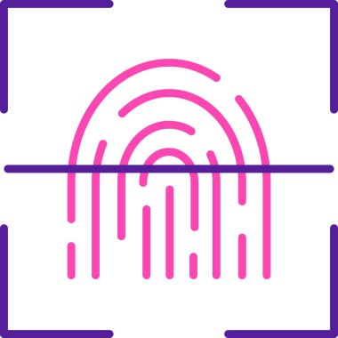 parmak izi ikonu vektör illüstrasyonu