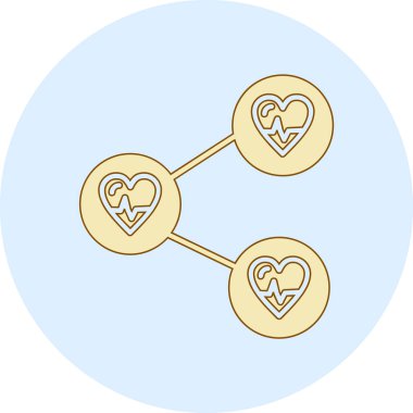 Kalp ikonu vektör illüstrasyonu